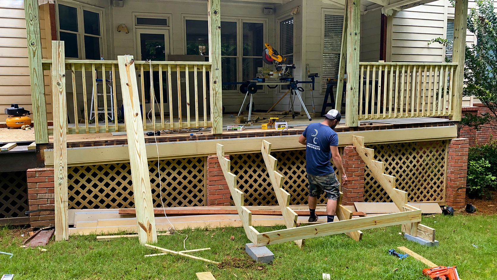 Staircase under construction