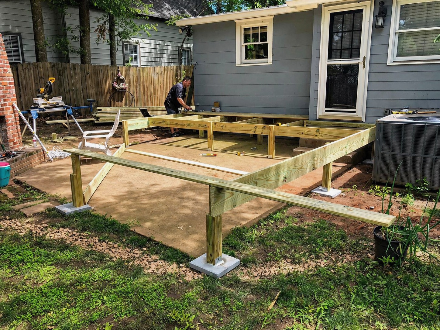 Deck under construction