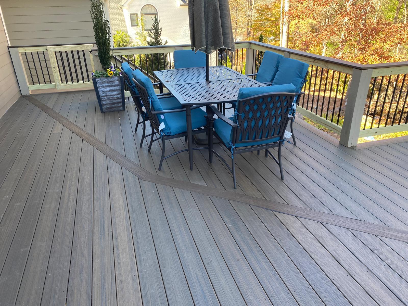 Finished porch design