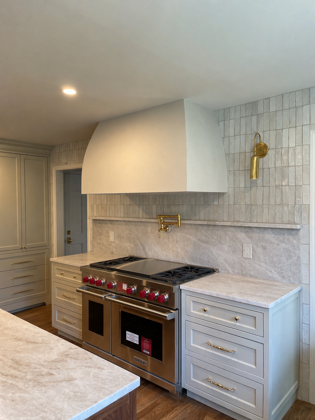 Kitchen with industrial stove